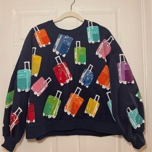 Queen of Sparkles Sequin Suitcase Sweatshirt
